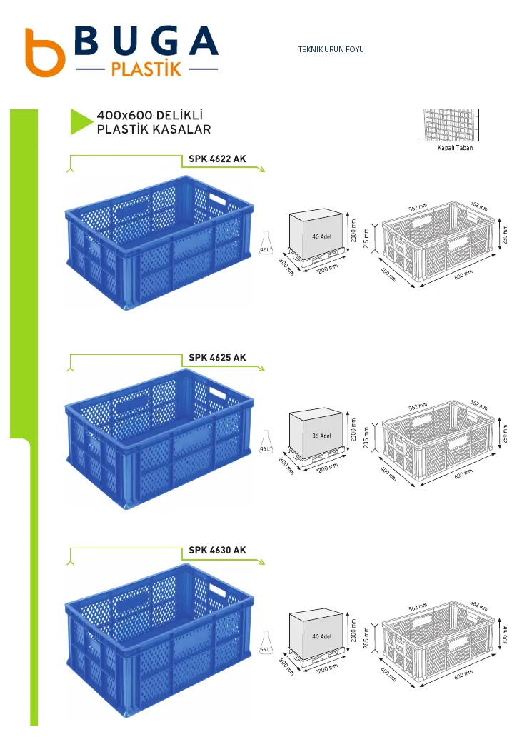 400×600 Delikli Seri • Föy 99
